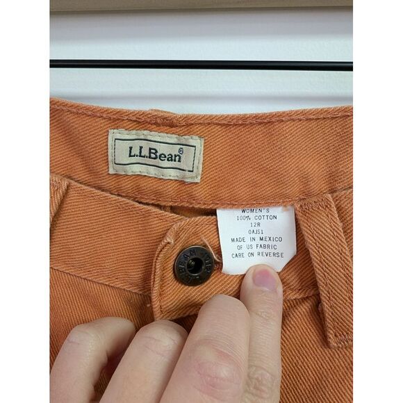 Vintage L.L. Bean Colored Straight Leg Jeans Mom 90's Terracotta 12P‎ 30" - Picture 3 of 5